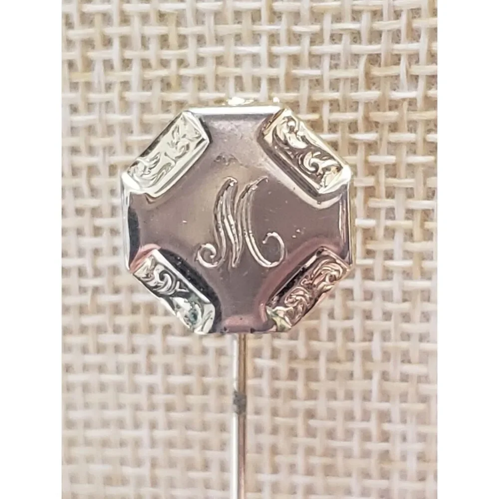 Vintage Goldtone Monogram Stick Pin M